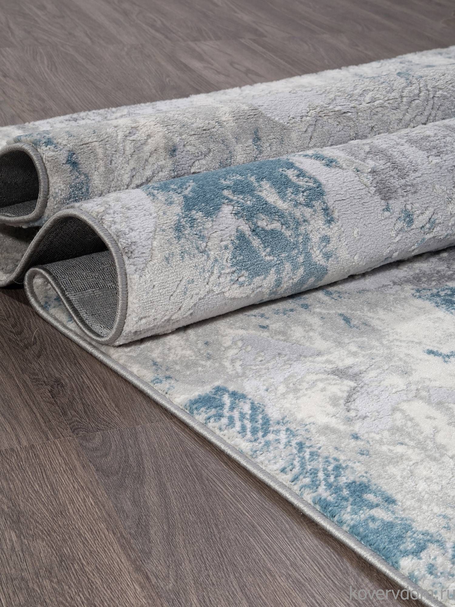 Ковер Valentino M018A D.GREY SHRINK / L.BLUE HEATSET