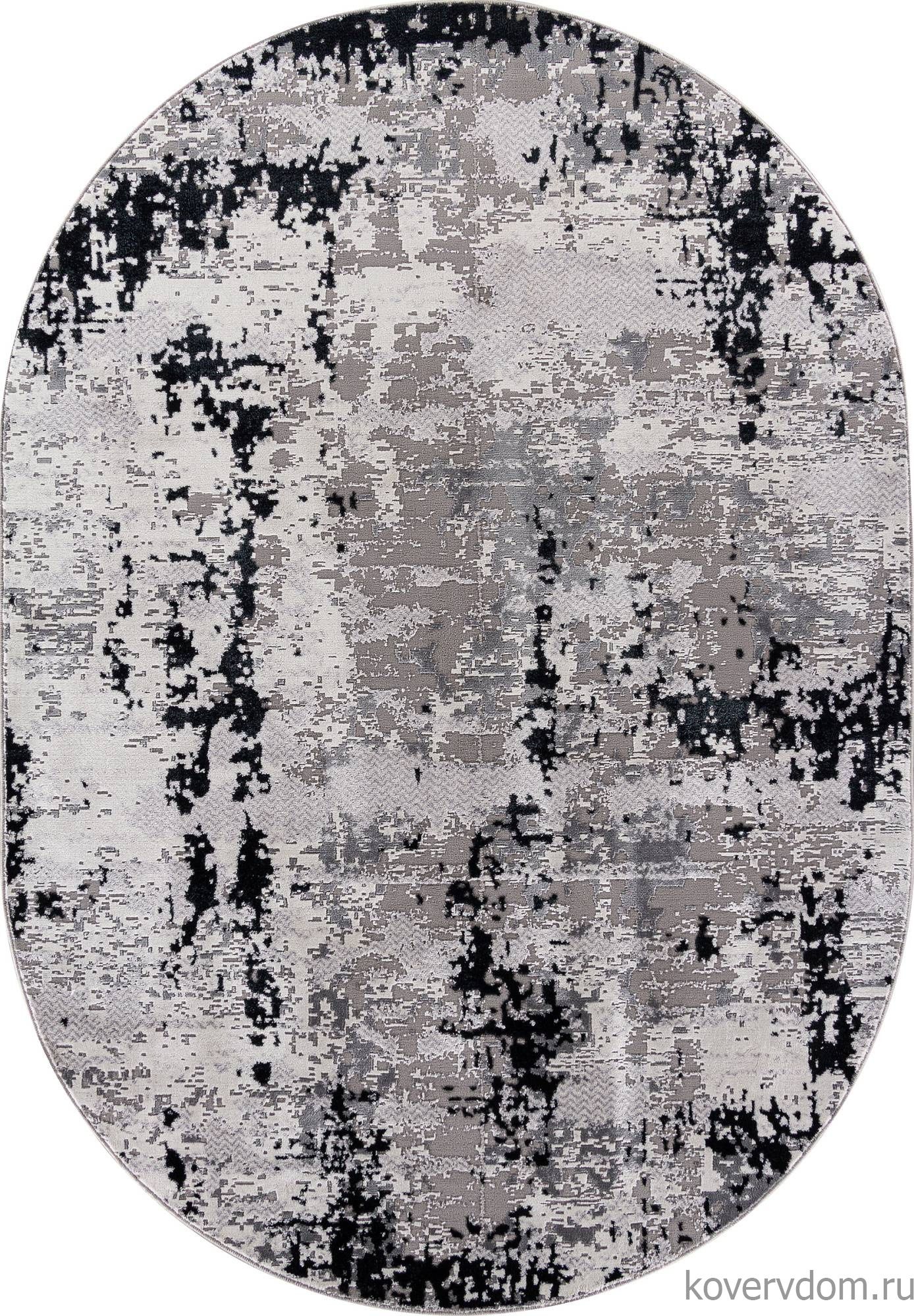 Ковер PALERMO F282 DARK GRAY Овал