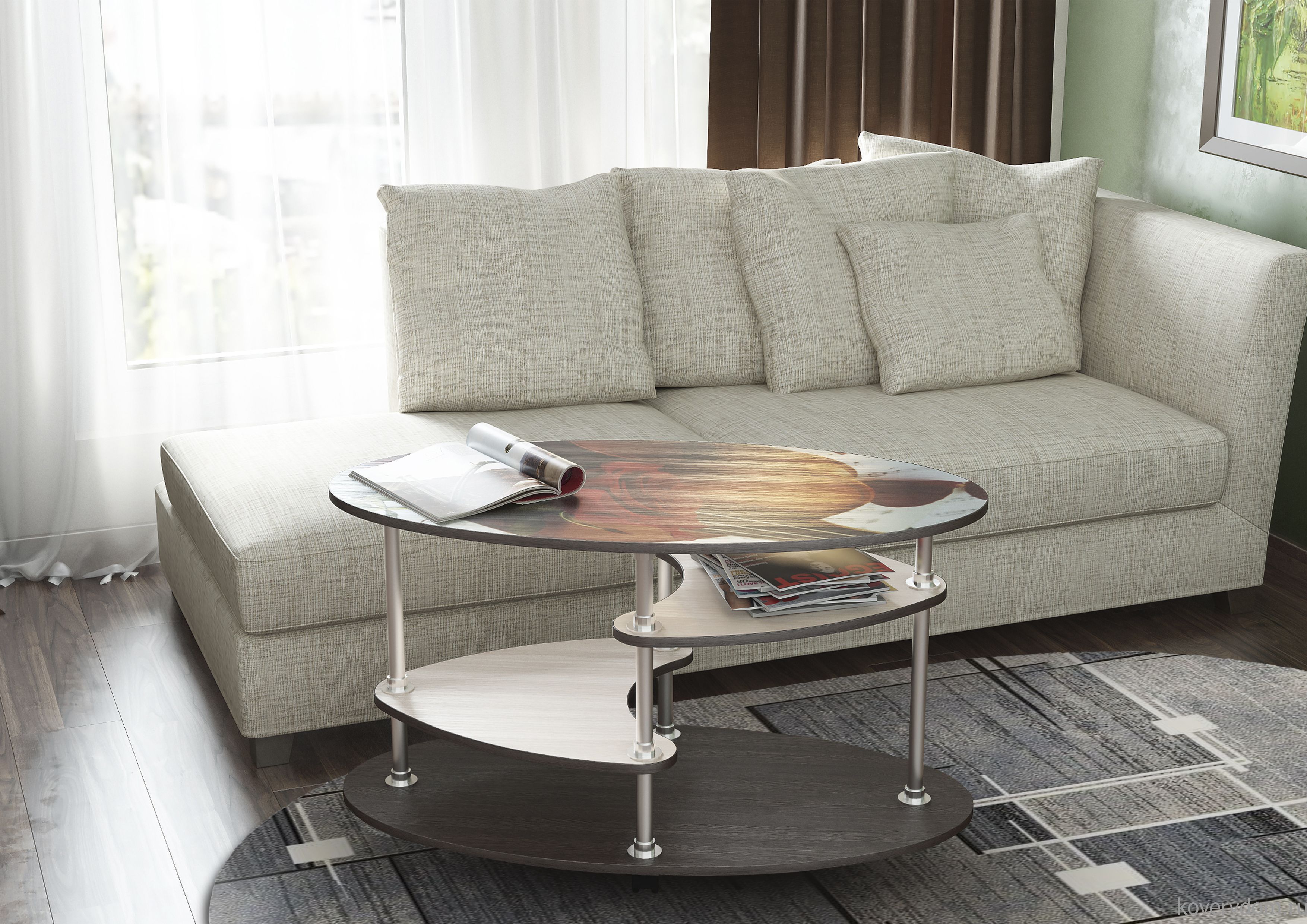 Ковер Альфа 88034-55 ОВАЛ