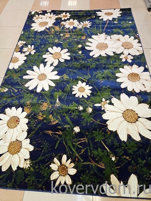 Ковер Ромашки синий