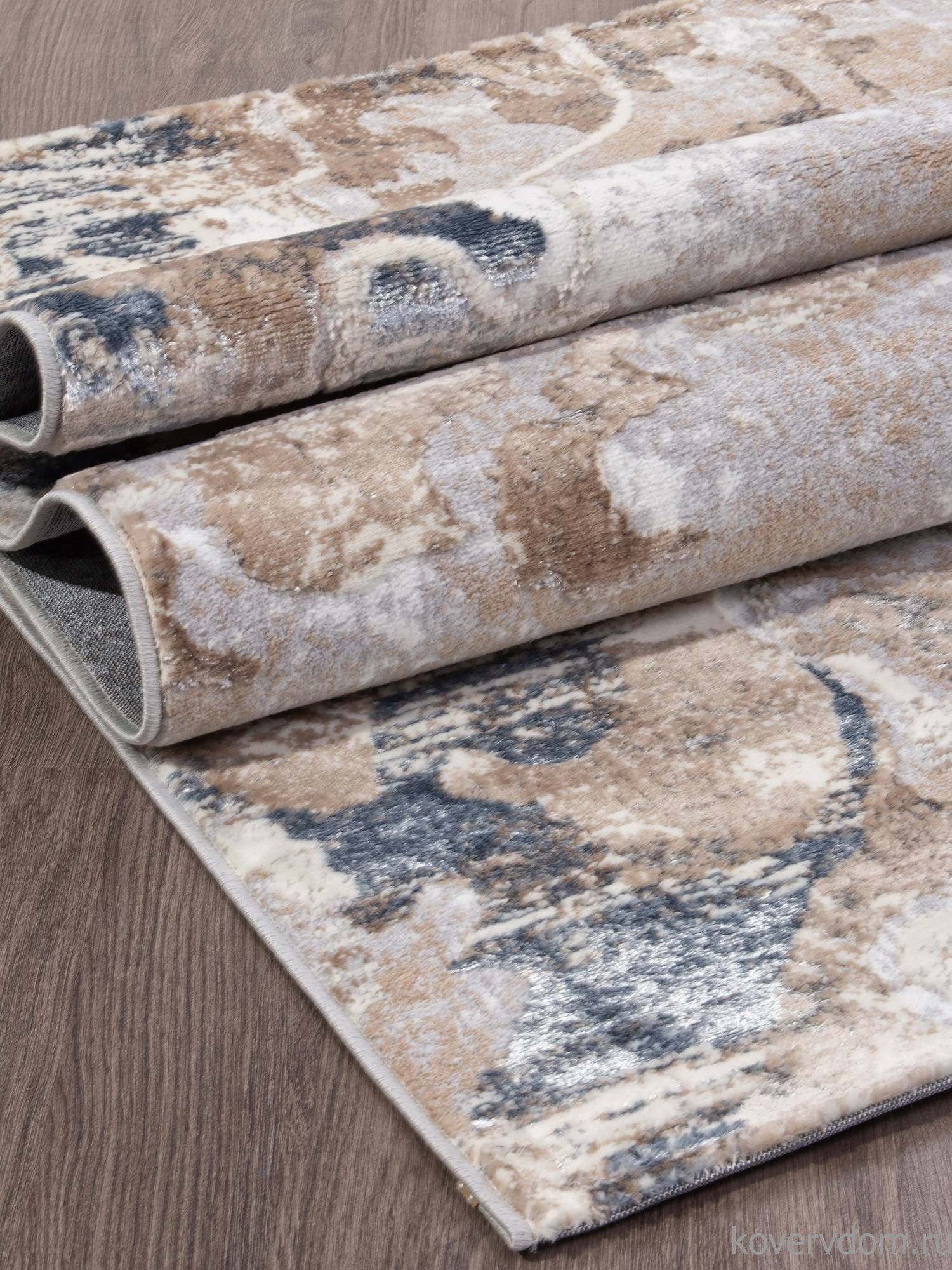 Ковер PERU D070A CREAM SHIRINK / BLUE FDY