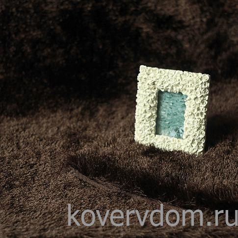 Ковер длинноворсовый Шелк Шегги DARK BROWN
