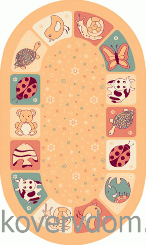 Детский ковер Ребятам о зверятах  41851-51 ОВАЛ