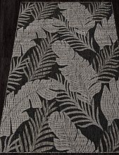 Овальный ковер-циновка KAIR S132 BLACK-GRAY