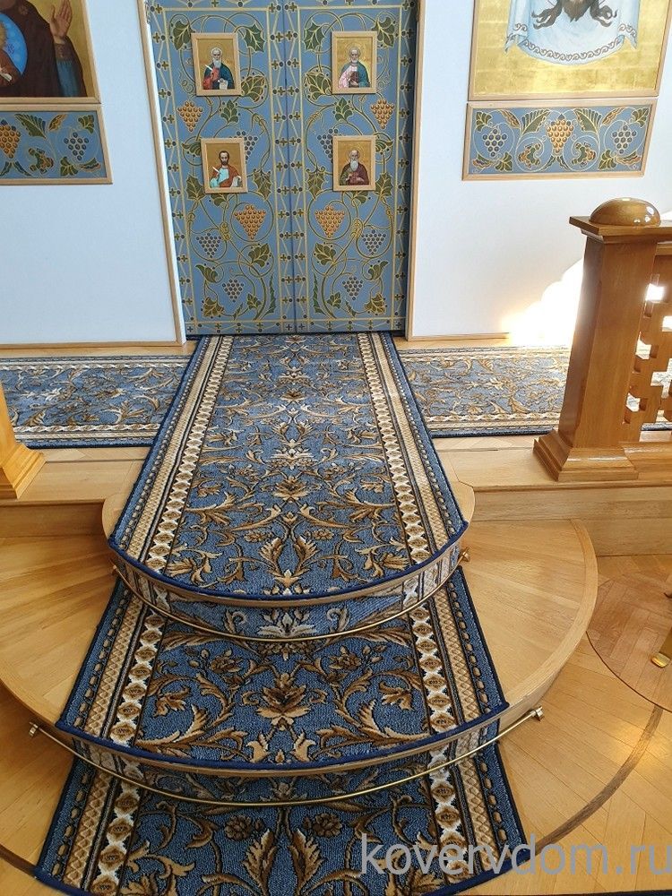 Ковровая композиция в храм 39-38 сине-голубая
