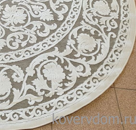 Рельефный ковер из вискозы GENOVA 38064 6565 90 КРУГ