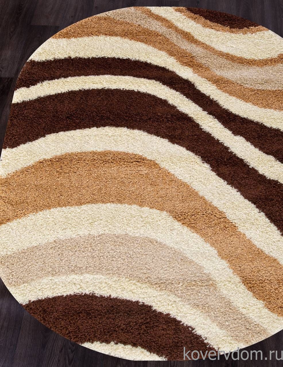 Ковер SHAGGY ULTRA S607 BEIGE-BROWN Овал Ковер SHAGGY ULTRA S607 BEIGE-BROWN Овал