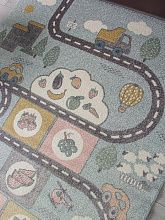 Ковер голубой с дорогами IZUMRUD C214 MULTICOLOR