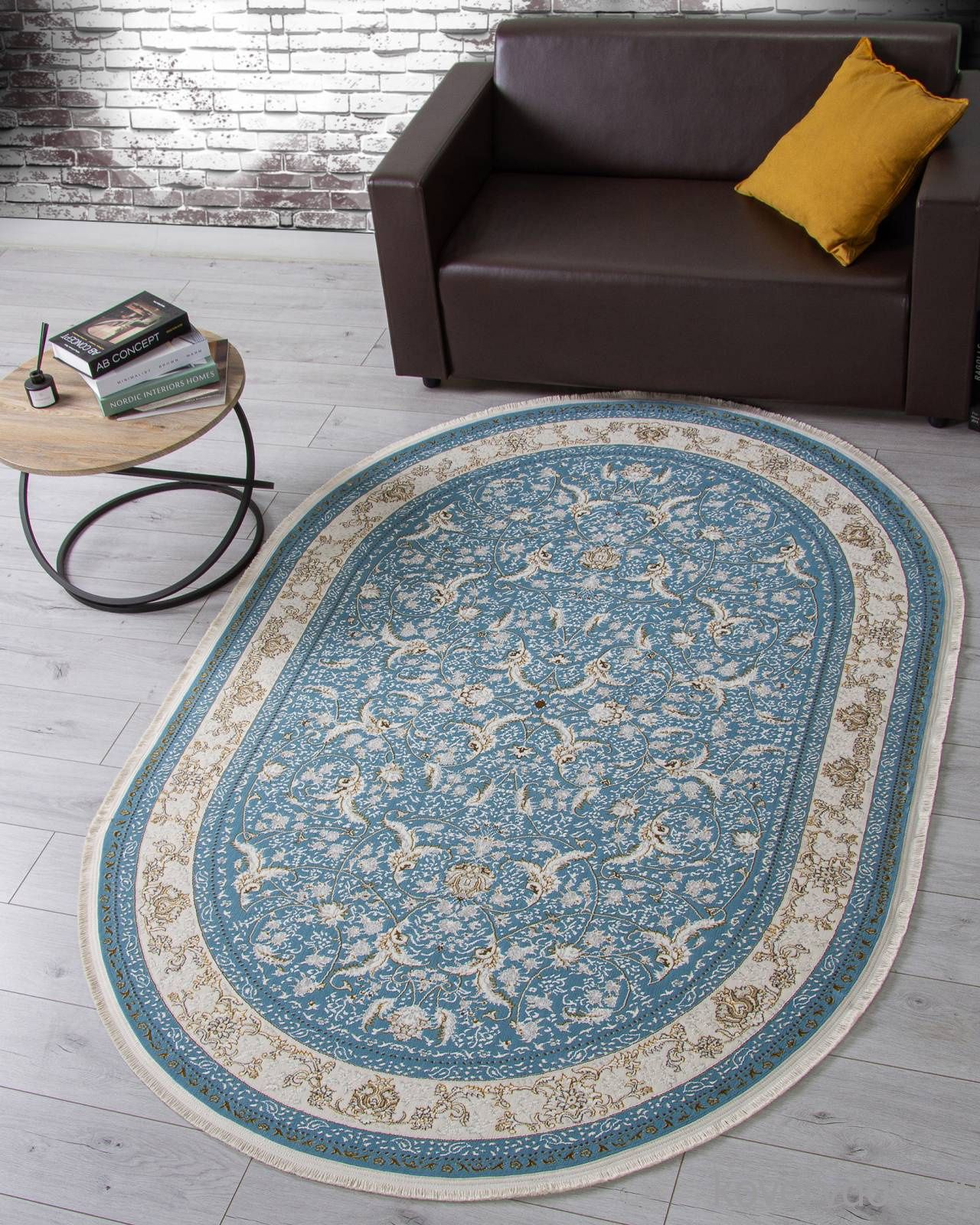 Ковер ZARINA M101B BLUE SHIRINK / BLUE SHIRINK Овал