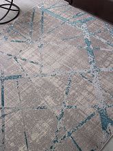 Пушистый ковровая Дорожка LIMAN F478 GRAY-BLUE